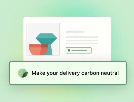 A badge reading 'All deliveries are carbon neutral.'