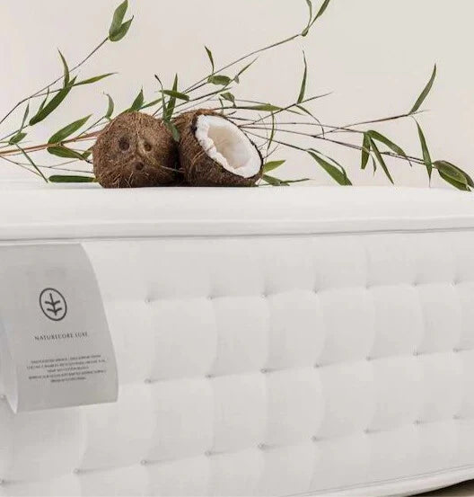 A mattress with a coconut and bamboo strand